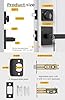 Black Exterior Door Lock Set, Front Door Lock Set with Deadbolt, Square Contemporary Matte Black Front Door Lock Sets, Heavy Duty Zinc-alloyed Exterior Door Handle (1 Pack)