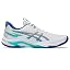 White Asics Blue