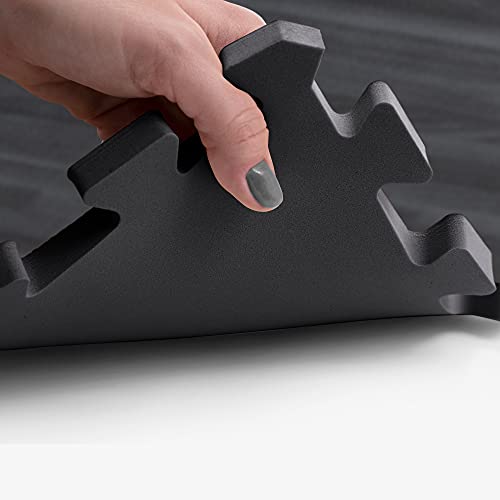 IncStores Premium Soft Wood Print Foam Flooring Tiles | Interlocking Foam Tiles for Home, Gym, Training and Yoga | 5/8" - Black, 24 Square Feet by IncStores - Image 4