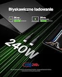 Belkin Eco Kabel USB-C na USB-C w oplocie (2 m, 240 W) – Elastyczny Kabel USB C szybkiego ładowania do urządzeń iPhone 16, Galaxy S25, Pixel 9, MacBook, iPad Pro i innych – Czarny (USB 2.0)