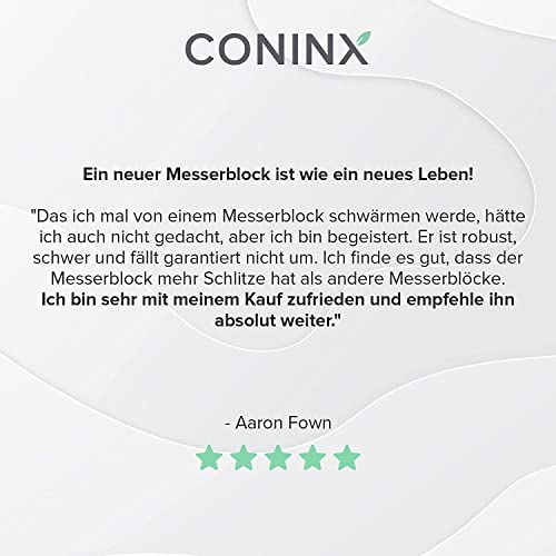 Foto von Coninx Messerblock Aus Gummibaumholz Ohne Messer Für 15 Messer