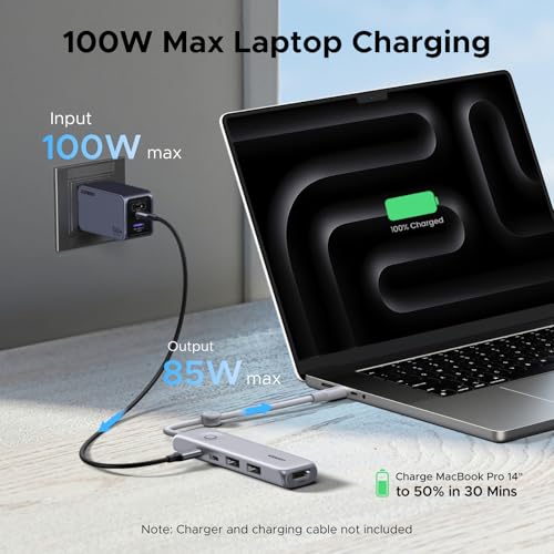 UGREEN USB C Hub 5-in-1, 4K60Hz HDMI, 10Gbps USB-C, with Lock-Screen Button by UGREEN - Image 6