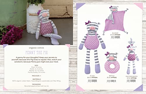 Apple Park Organic Farm Buddies - Penny Pig Pacifier Buddy, Baby Toy For Newborns And Infants - Hypoallergenic, 100% Cotton #TOP3