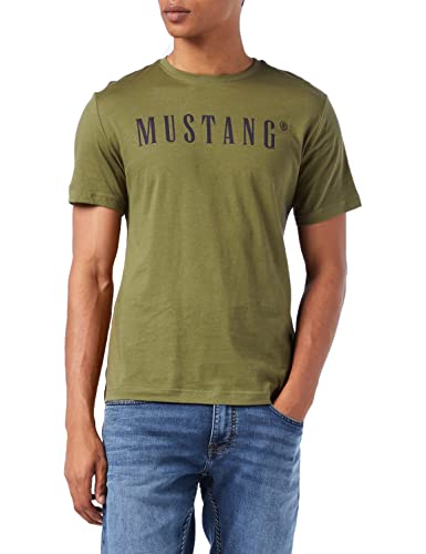 Mustang Hombre Alex C Logo Tee 1013221 Camiseta, Verde (Burnt Olive), M