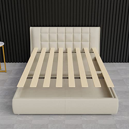 Greaton, 0.68-Inch Vertical Wooden Bunkie Board/Bed Slats, Twin XL, Beige