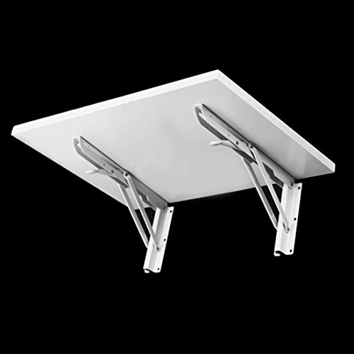 Uxcell Folding Shelf Bracket, Metal White Triangle Wall Mount Support, Pack Of 2 (16 Inch) #TOP5