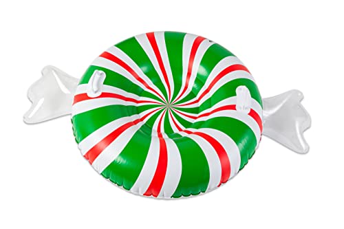 Bigmouth Inc. Peppermint Snow Tube, Inflatable Sled For Kids And Adults #TOP5