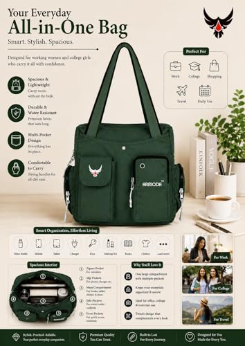 Image of ARMODA Double Pockets Glamour: Stylish Shoulder Bag for Ladies