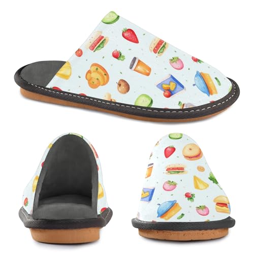 Fruit Dessert Fuzzy Slippers Soft Home Bedroom Slippers for Women Men House Shoes4