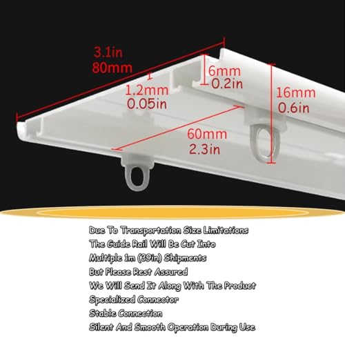 Rail de plafond double gain de place pour séparer une pièce sans perçage lourd