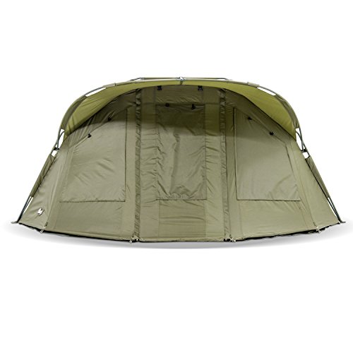 Foto von Lucx® Lion Angelzelt Bivvy 1-2 Mann Karpfenzelt Carp Dome Angler Zelt 10.000mm Wassersäule - Campingzelt