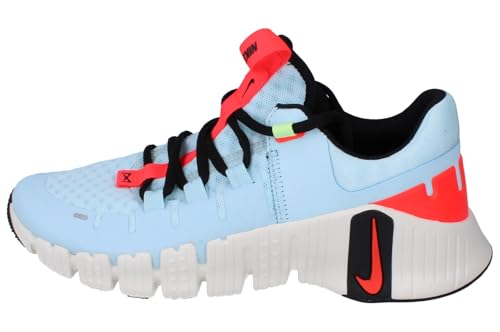 Nike Womens Free Metcon 5 Trainers DV3950 Sneakers Shoes (UK 4.5 US 7 EU 38, Glacier Blue Bright Crimson 400)