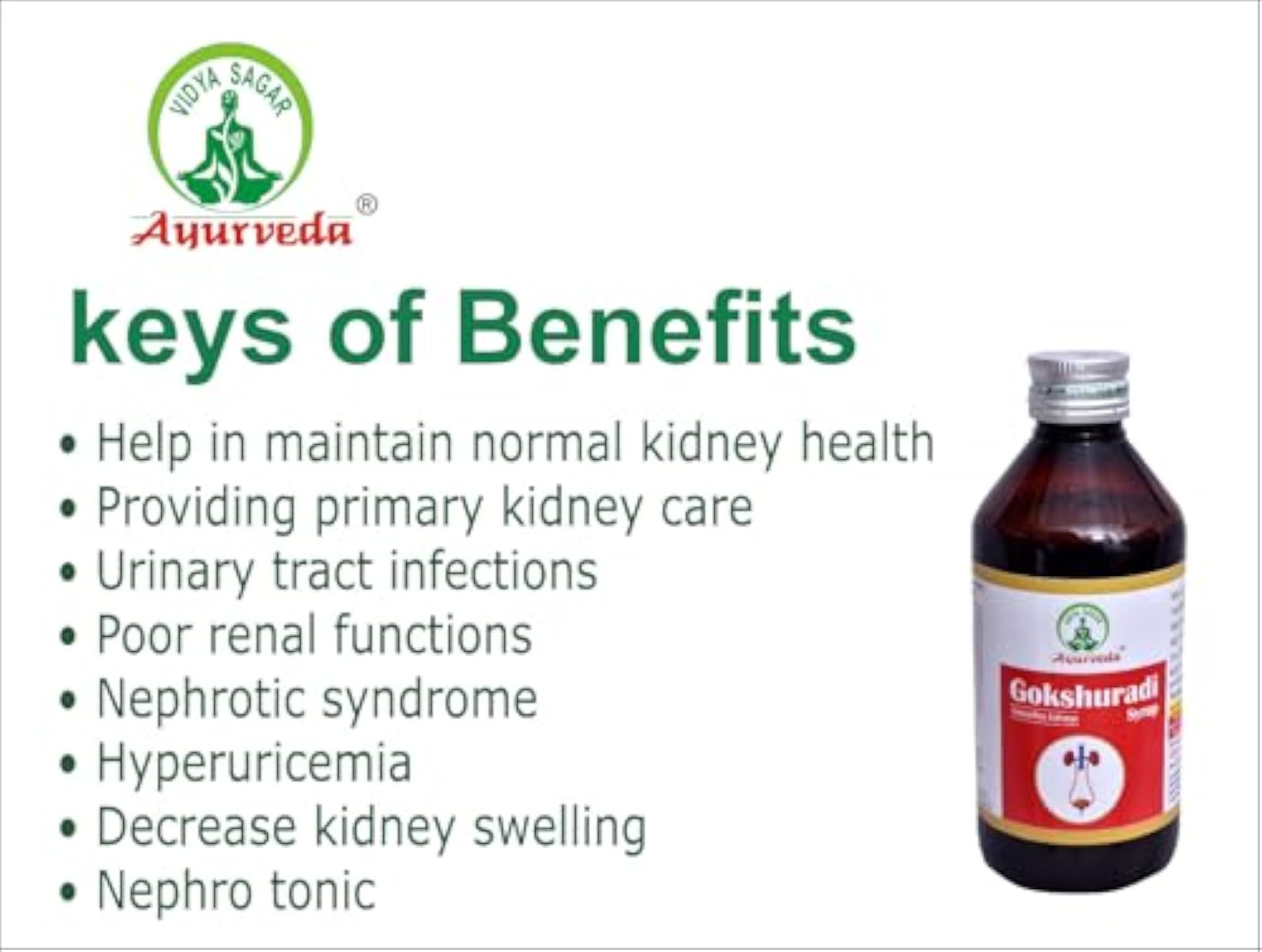Gokshuradi Syrup - 200ml, Urinary Tract Infection Support