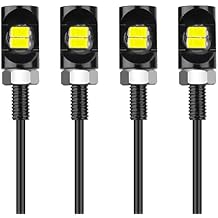 Linkstyle 4PCS 12V LED License Plate Light, 8000K License Tag Screw Bolt Lamp, Waterproof, LED Bulb Tag Lights for Car Motorcycle Truck RV ATV