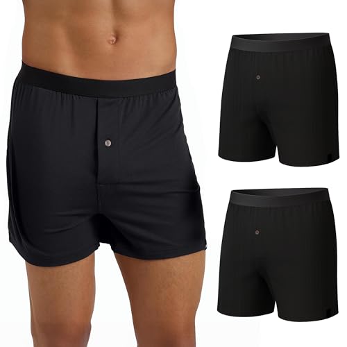 MeUndies Mens Boxers Breathable and Comfortable Tencel UltraModal Fabric 3 Pack Black
