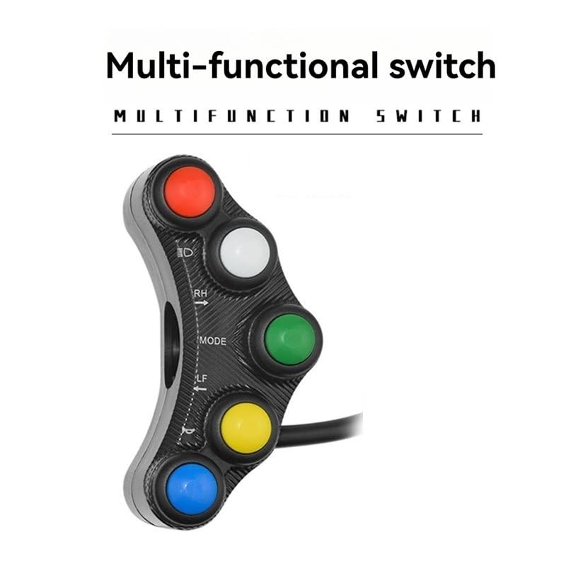 Interrup boton de manillar multifuncional 7 en 1 para control total de luces y arranque 3
