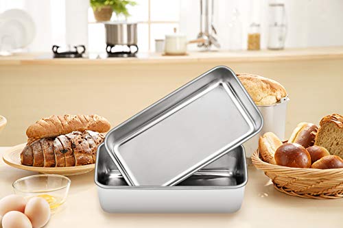 Foto von Homikit Kastenform 2er Set, 23,5cm Edelstahl Brotbackform Königskuchenform