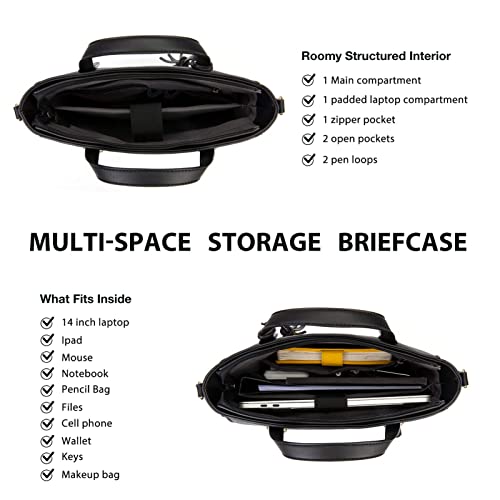 image for ECOSUSI Tote Bag Convertible Backpack Purse for Women Vegan Leather Ha