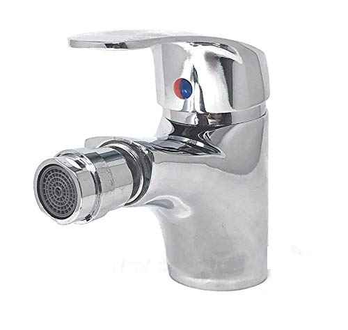 Robinet Monoleve en Laiton Chromé avec Flexible pour Lavabo et Bidet