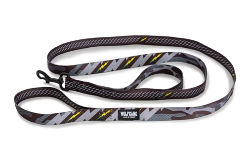 Wolfgang Heavy Duty Dog Leash, Pull-Tested to Over 800 lbs for Walking & Training, DarkSkies Print, Dual-Handle Large
