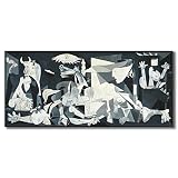 INVIN ART Framed Canvas Giclee Print Art Guernica by Pablo Picasso Wall Art Living Room Home Office