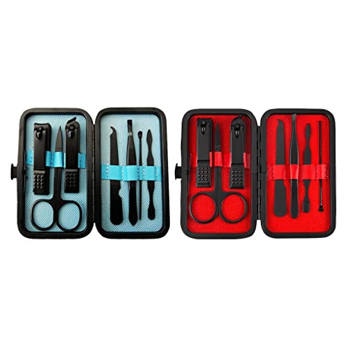 Generic 7x Cutículas Kit de Ferramentas de, Azul