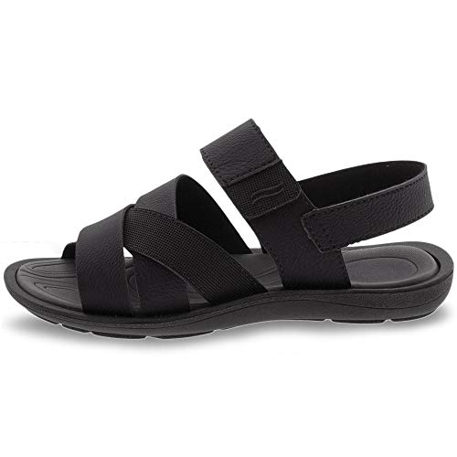 Sandália Masculina Itapuã Papete Sport Couro 3904 - Preto