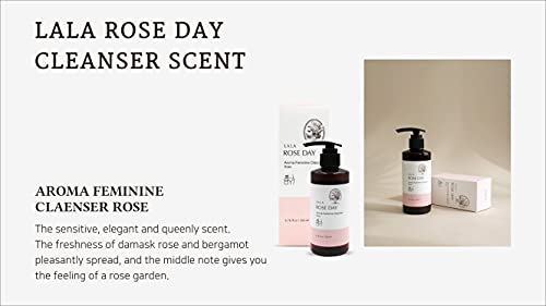 Lala Roseday Inner Beauty Y-Zone Care Aroma Feminine Ph4-5 Hypoallergenic Gel Cleanser 200Ml / 6.76 Fl.oz. Rich Foam, Herbal Extracts, Natural Oils (Rose) #TOP2