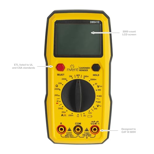 Image of Sperry Instruments DM6410 8 Function Digital Multimeter, Yellow