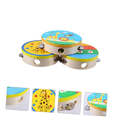 CANIGHT Pandeiro Instrumentos Musicais Infantis Música De Bebê Conjunto De Brinquedo Infantil Sinos
