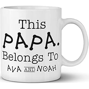 Personalized Papa Coffee Mug Add Your Custom Text – Best Pop Pop Ever Ceramic Cup – Top Birthday Christmas Gift For…