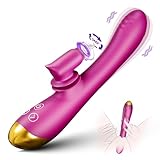 G Spot Vibrator Dildo Adult Sex Toys for Women, 2 in 1 Brush Vibrators Dildo with 3 Swing Modes and 8 Vibration Modes, Portable Womens Sex Toys, Waterproof Adult Toys for Nipple, Clit, Anal, G-Spot