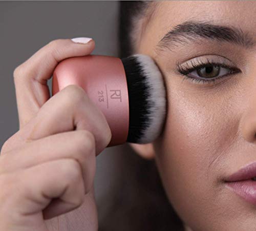 Real Techniques 1855 Makeup Blender Brush for Liquid Foundation Versatile for Cream and Powder Foundations, Orange