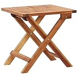 Witterungsbeständig vidaXL Akazienholz Massiv Garten Couchtisch Klappbar Gartentisch Beistelltisch Klapptisch Balkontisch Holztisch Teetisch 40x40x40cm