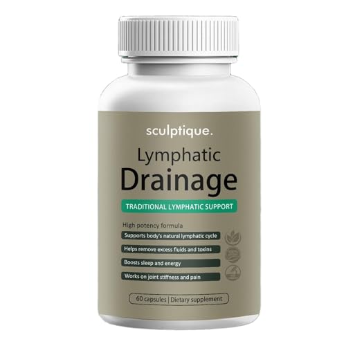 pressurepal Sculptique Lymphatic Drainage Capsules New Maximum Potency Formula with Dandelion Extract Cleavers Extract - Supports Cellulite Reduction Lymphatic Drainage 60 Capsules (1pc)