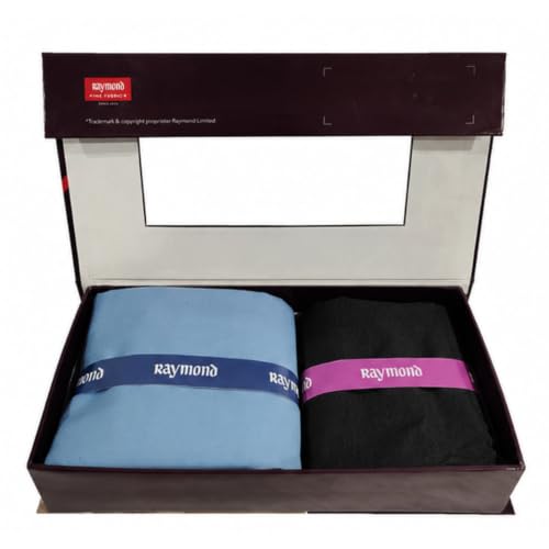 Image of Raymond Fabrics Men's Unstitched Shirt and Pant Fabric Combo | Premium Poly Viscose Dress Material Set with Presentation Gift Box | Formal & Casual Tailoring Fabric