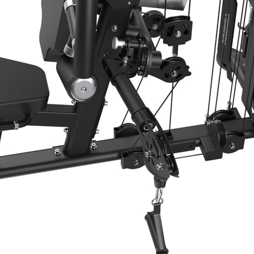Quinta immagine Toorx [MSX-5000 Stazione Multifunzione Professionale] Palestra Multigym Completa per Allenamento Total Body | 105 Kg Pesi in Acciaio | Pulley High Performance | Funzione Leg Curl & Extension Home Gym