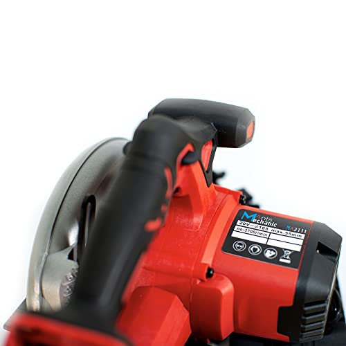 Mechanicants 6-1/2 Inch Brushless Motor Cordless Circular Saw Set, With 2 Pieces Of 4.0Ah Lithium Ion Battery Pack #TOP3