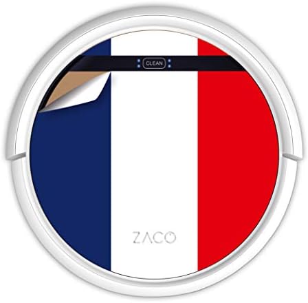 ZACO V5sPro Robot Aspirador y fregasuelos, aspirar y Fregar hasta 180m2,  para Suelos Duros, Madera, parquet y alfombras, sin Bolsa, Mando a  Distancia, 300ml, para pelos de Mascotas, Bandera Francesa - PREYCA