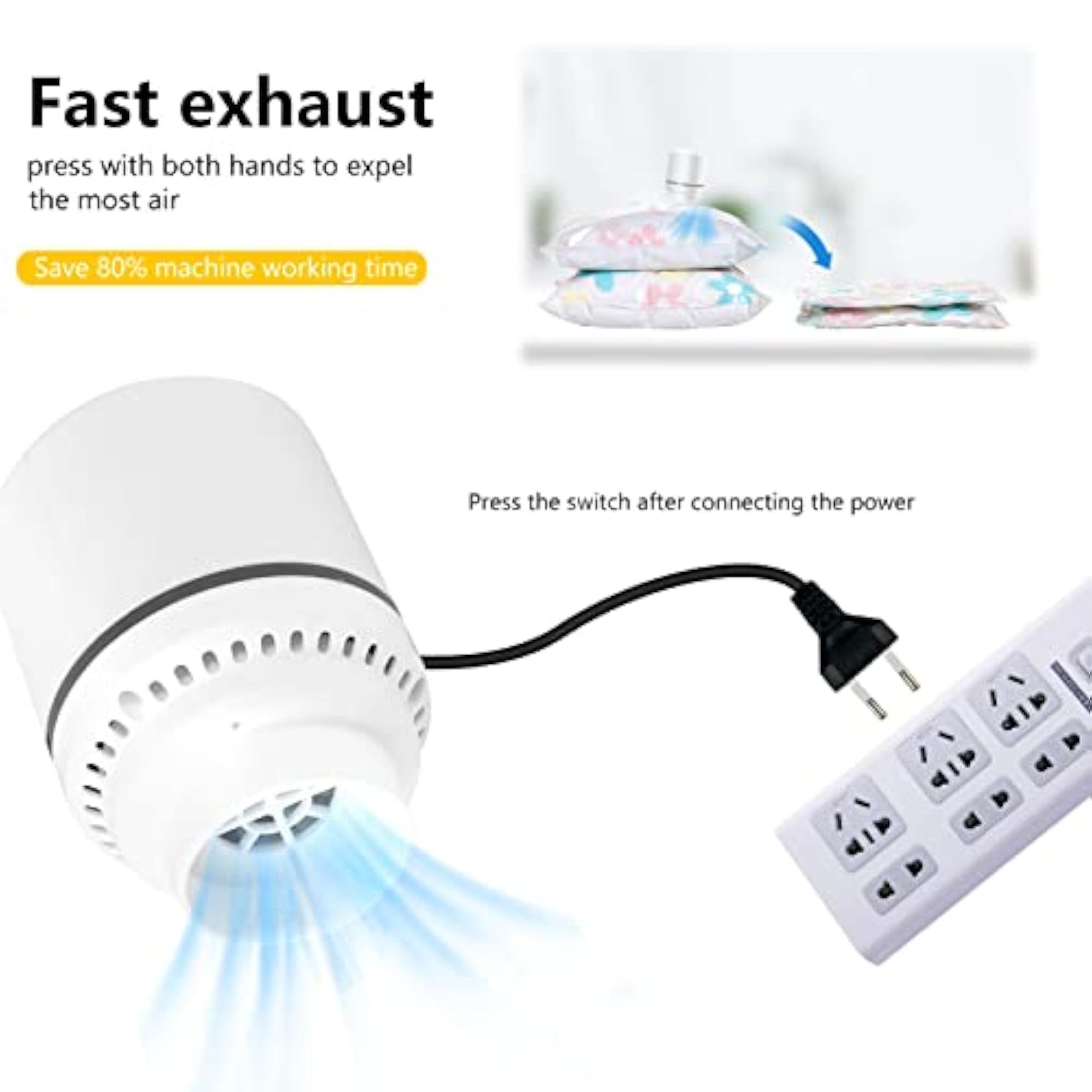 Portable Electric Vacuum Pump for Clothes Bags