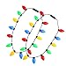 Brizled 2 Pack Battery Christmas String Lights Bulb Necklace, 13 LED C9 Party Favors Light Up Necklace For Adults Or Kids Easter Gift (Multi-color)