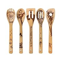 Nightmare Before Christmas Deko, The Nightmare Before Christmas, Bambus Kochlöffel Set, 5-Teiliges, Kochgeschirr Aus Bambus, Küche Dekor, Weihnachten Geschenke, Einweihungsgeschenk Wohnung