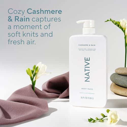 Native Body Wash for Women & Men, Cashmere & Rain, 36 oz Pump Bottle, Sulfate-Free & Gentle - 4