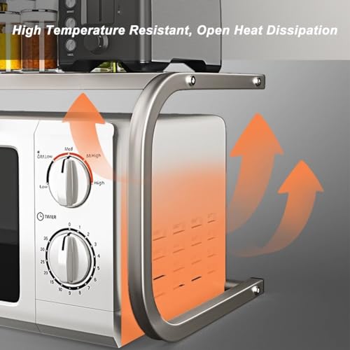 Support micro-ondes comptoir cuisine étagère de rangement 23 pouces en acier