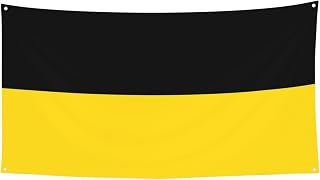 Baden-Württemberg flag Printed Banner Hanging Flag - 70x35 inches - Holiday Party Christmas Gathering Banner - 180x90 cm