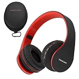 PowerLocus Wireless Bluetooth Over-Ear Stereo Foldable Headphones, Wired Headsets Rechargeable with