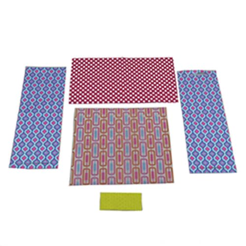 Mattel Replacement Barbie Size Shower Curtain, Blanket, 2 Hammocks and Towel for Barbie Camper Playset - FBR34, Pink, Blue, Yellow