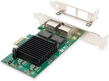 DIGITUS Karta sieciowa Gigabit PCIe 2-portowa RJ45 - Layer-2 - Intel Chipsatz 82575EB - 1-GBit/s - VLAN & Flow-Control