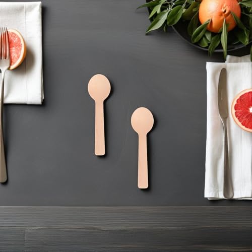 Cucharas de madera pequeñas de 10cm para helado postres y catering de eventos 7