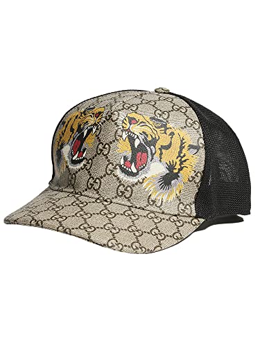 (グッチ) GUCCI タイガープリント GG柄 メッシュ キャップ ［GC4268874HB13］ベージュ/L